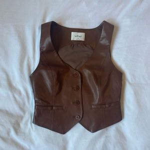 WILFRED BROWN LEATHER VEST